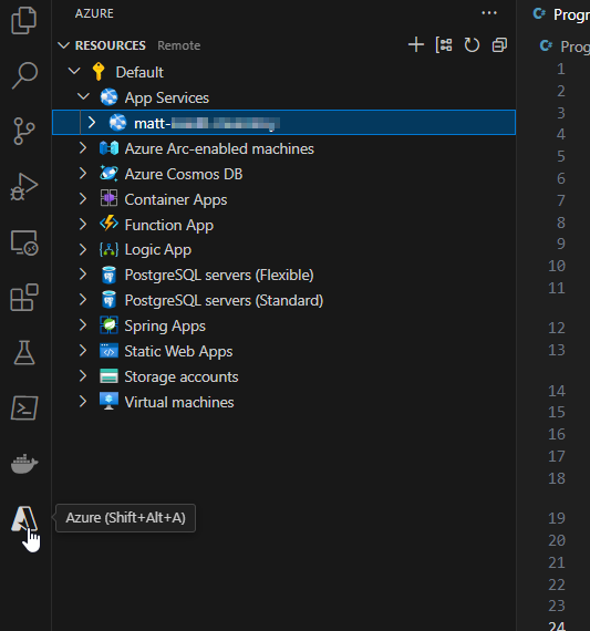 VSCode Browse Azure App Services!